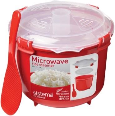 PENGO Sistema Microonde Steamer cuociriso da 2.6 l rosso